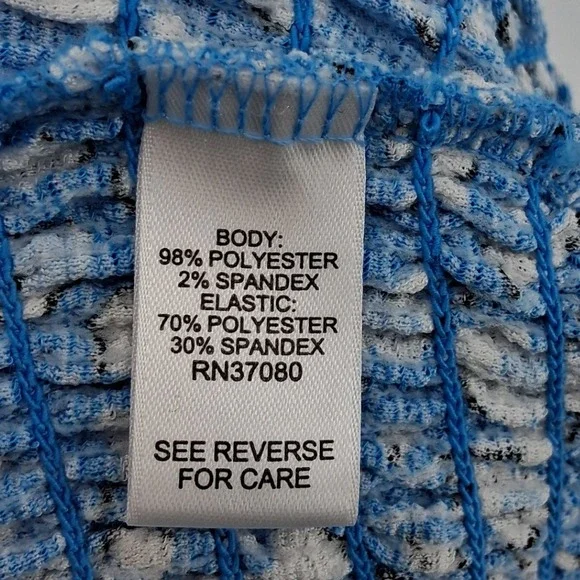 Cato Women's‎ Blue Floral Midi Dress 3/4 Sleeve Square Neck Smocked Size 18/20W - Picture 8 of 11